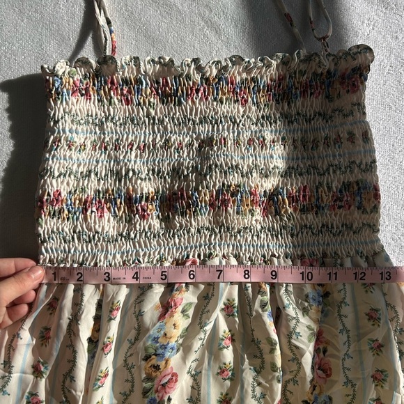 NWT RESA | Ashley Charleston Floral Smocked Midi Dress | Size Large - Picture 6 of 8